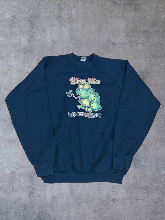 L Kiss Me but Don't Touch My Fly Crewneck