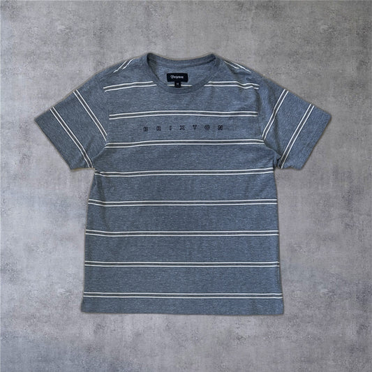 M Brixton Grey Striped T-shirt
